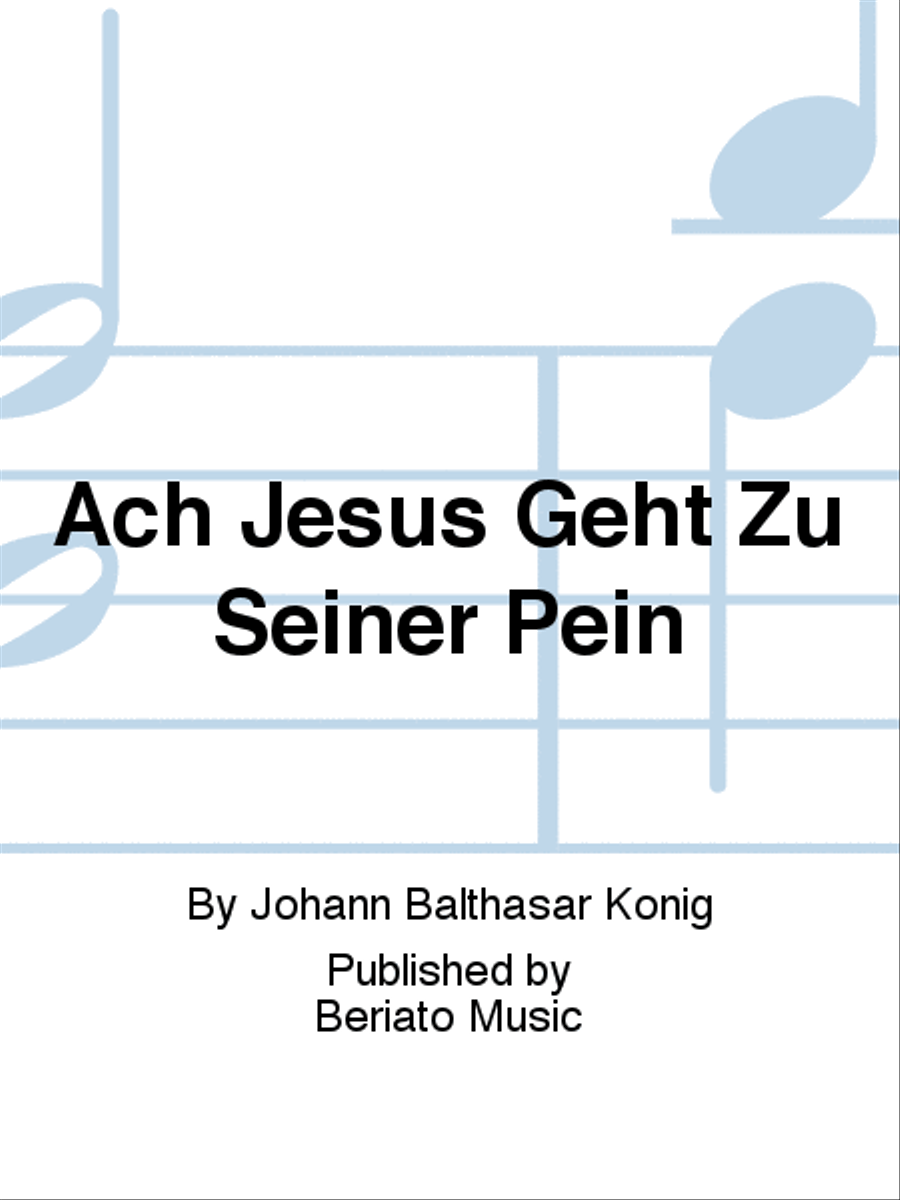 Ach Jesus Geht Zu Seiner Pein Choir scores gallery preview page 1