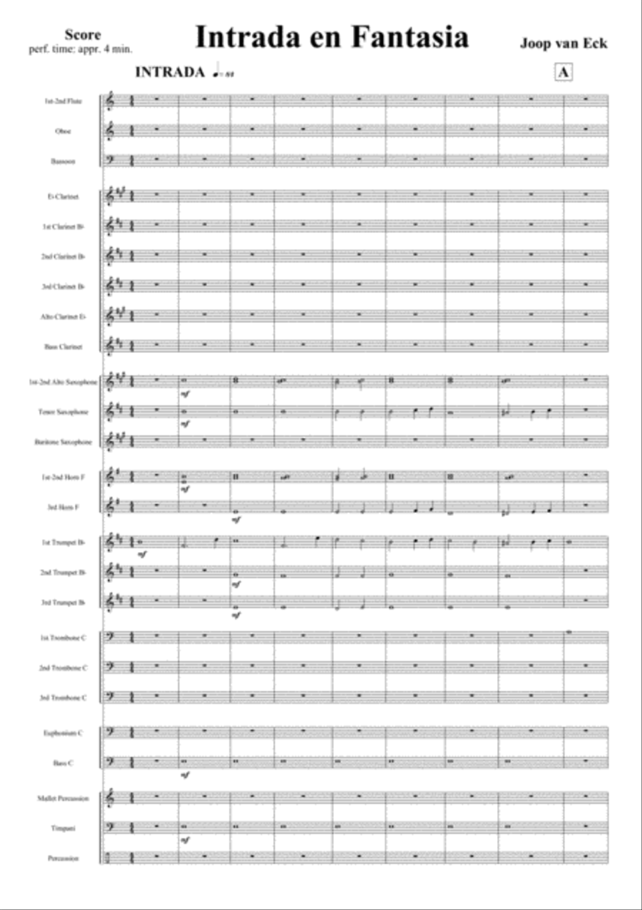 Intrada en Fantasia Intrada en Fantasia Concert Band scores gallery preview page 2