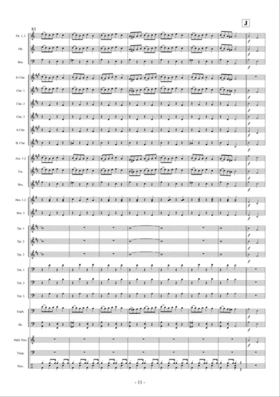 Intrada en Fantasia Intrada en Fantasia Concert Band scores gallery preview page 12