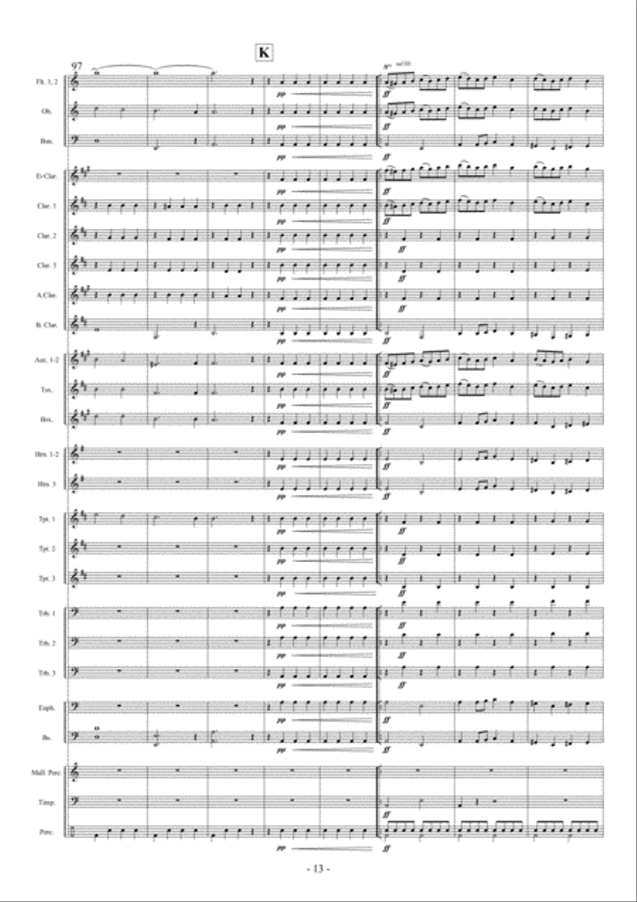 Intrada en Fantasia Intrada en Fantasia Concert Band scores gallery preview page 14