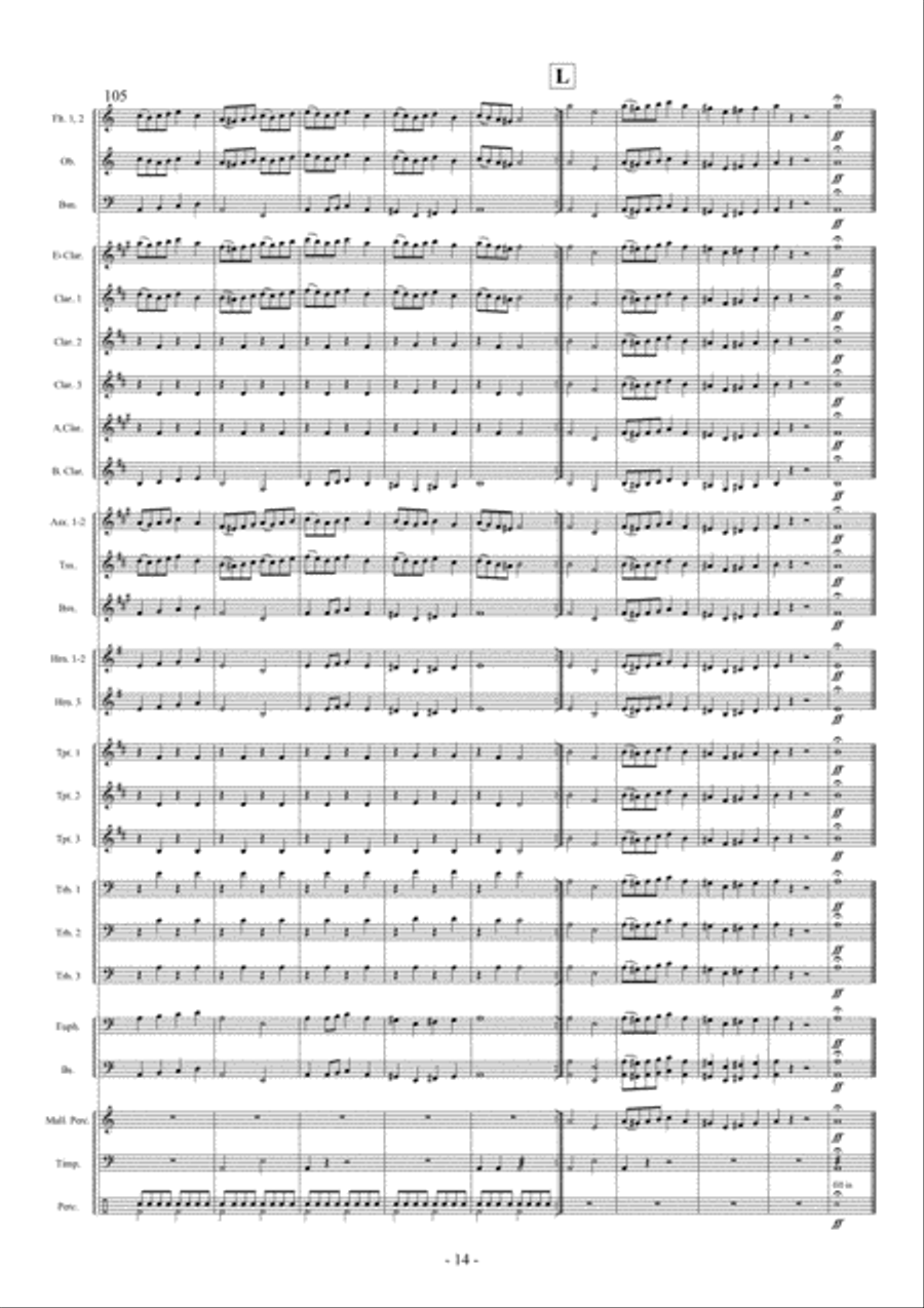 Intrada en Fantasia Intrada en Fantasia Concert Band scores gallery preview page 15