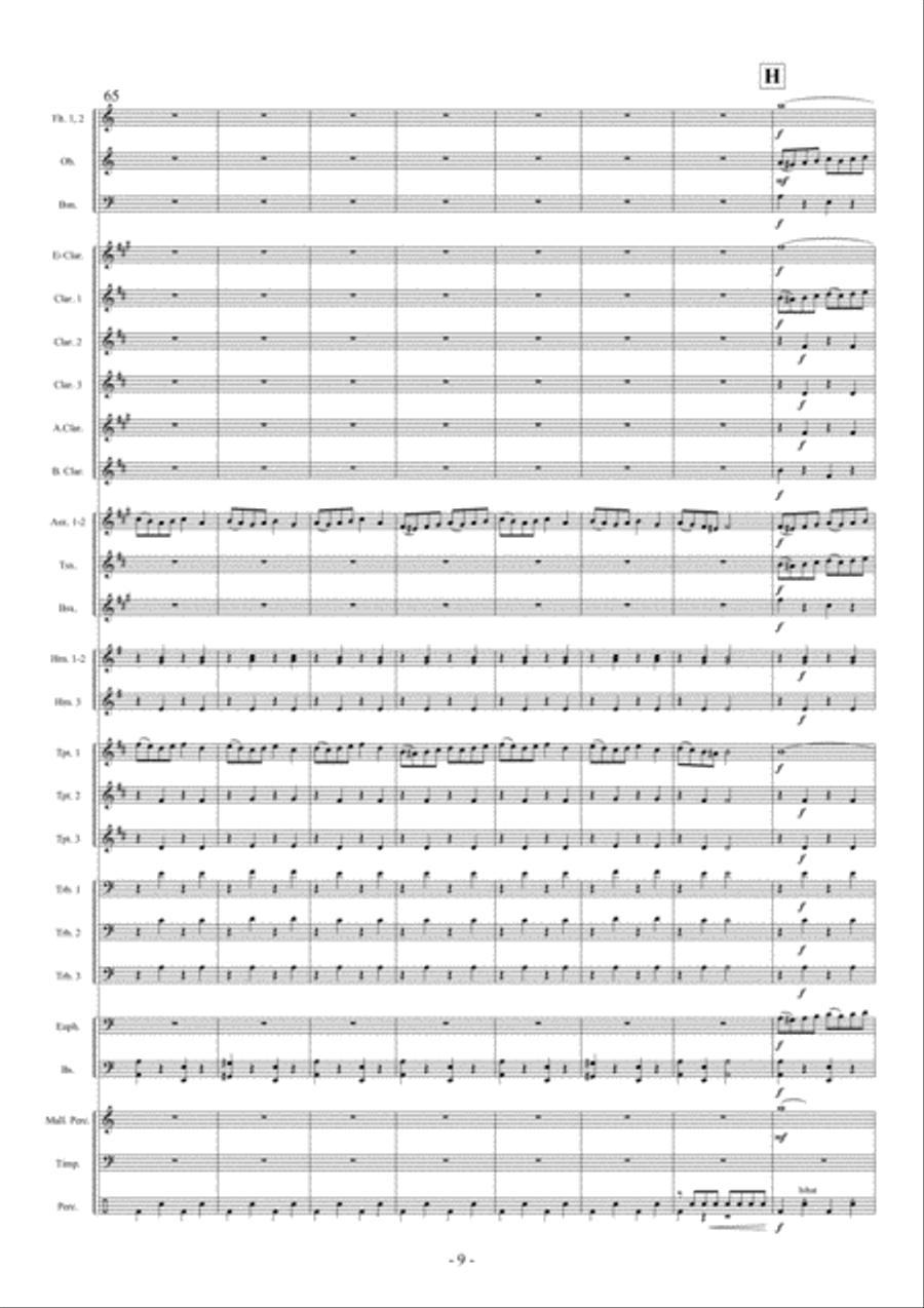 Intrada en Fantasia Intrada en Fantasia Concert Band scores gallery preview page 10