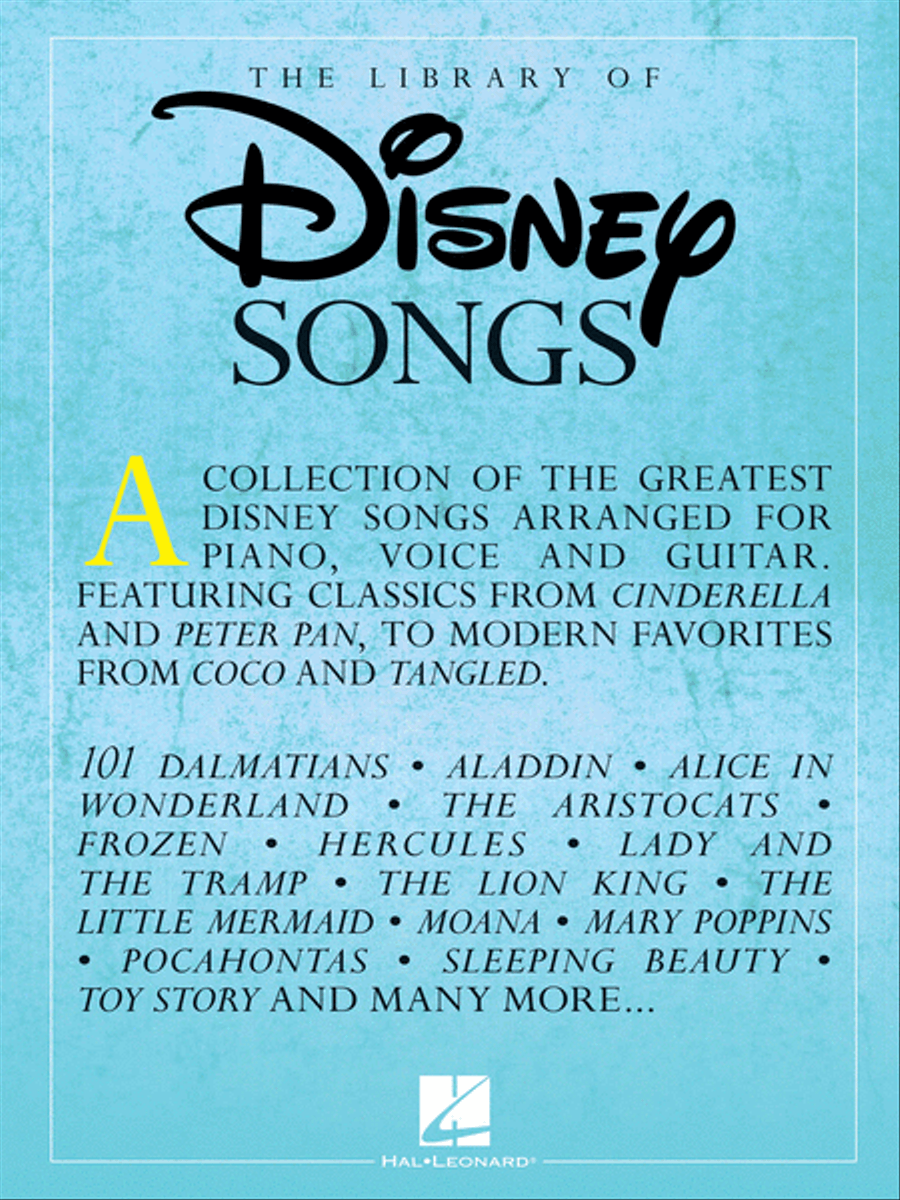 The Library of Disney Songs Piano, Vocal, Guitar scores gallery preview page 1