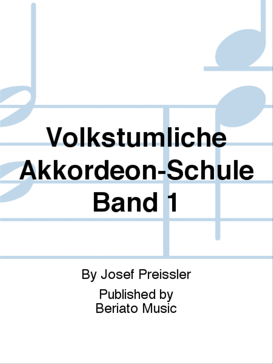 Volkstümliche Akkordeon-Schule Band 1 Accordion scores gallery preview page 1
