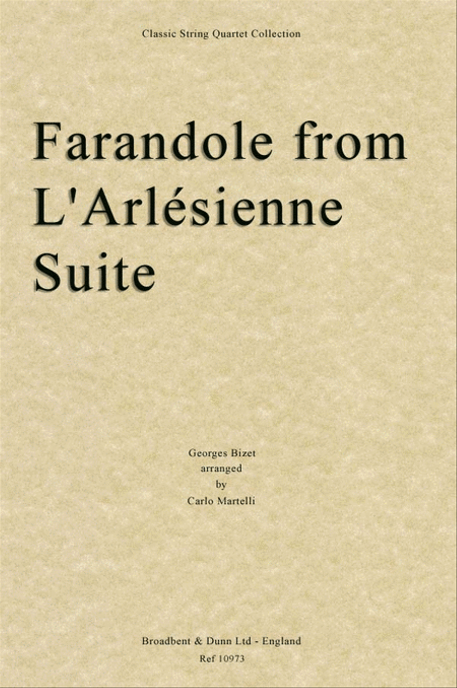 Farandole from L'Arlésienne Suite String Quartet scores gallery preview page 1
