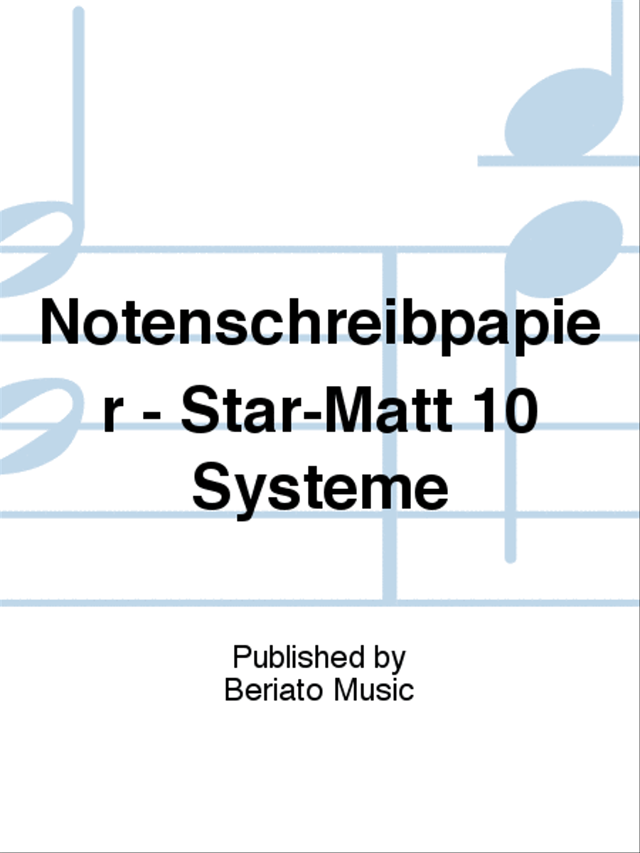 Notenschreibpapier - Star-Matt 10 Systeme Collection / Songbook scores gallery preview page 1