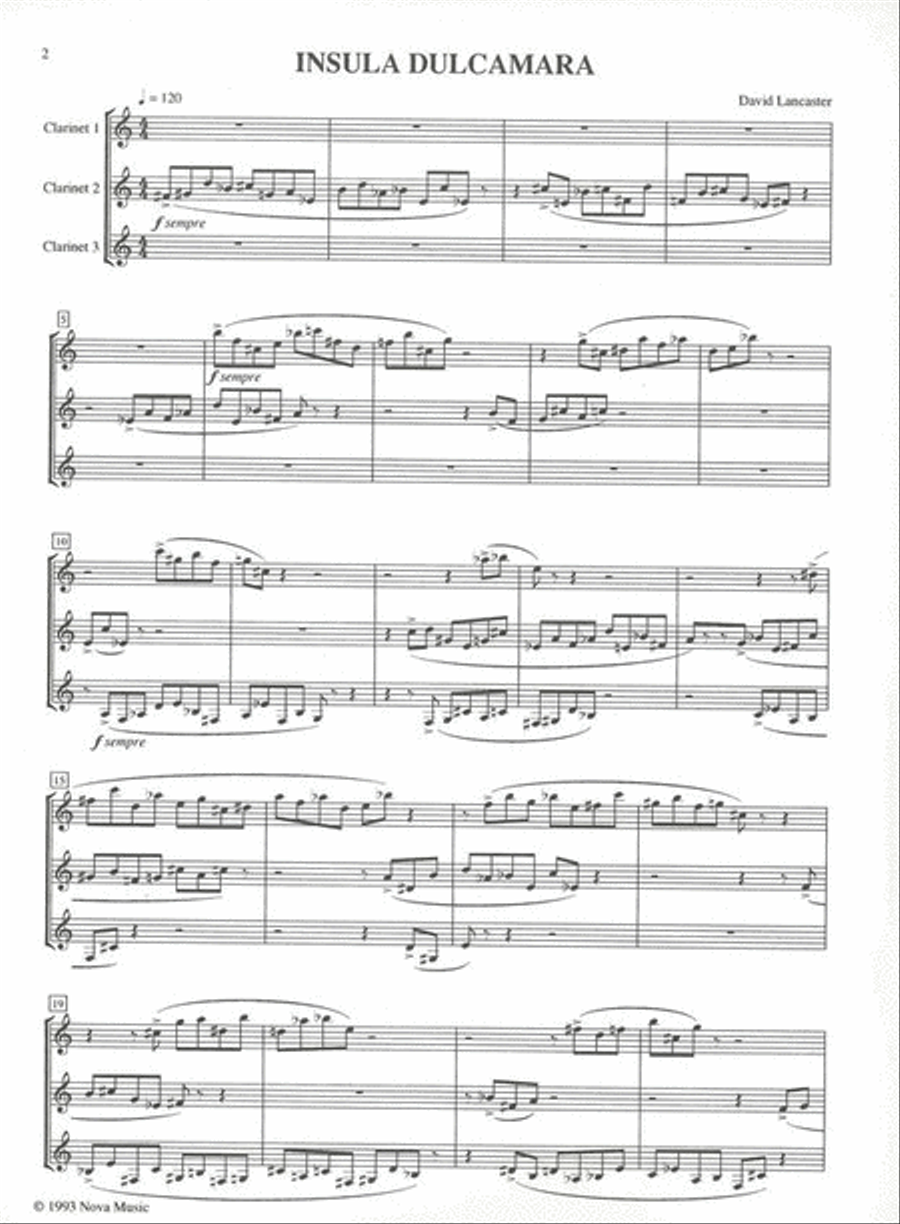 Insulare Dulcamara Clarinet Trio scores gallery preview page 2