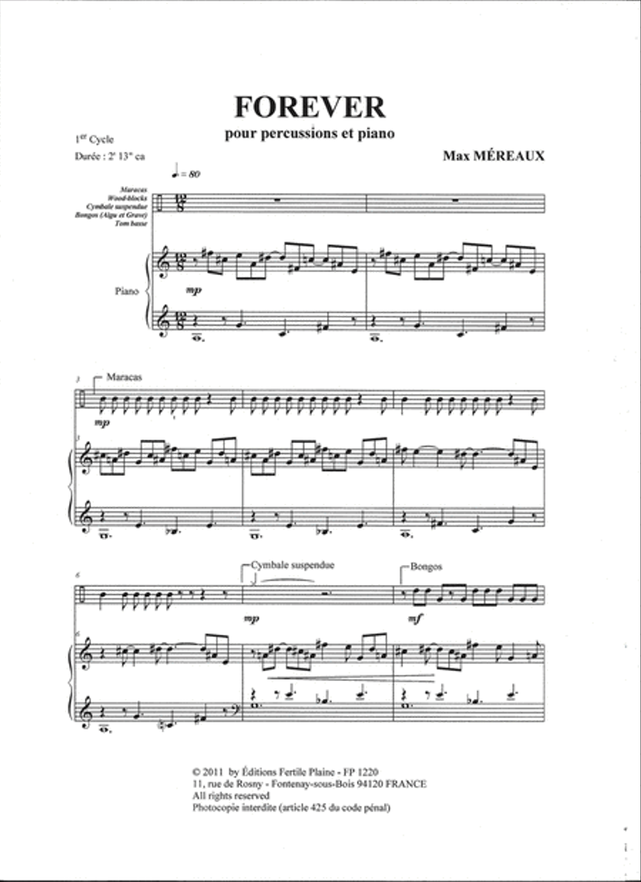 Forever Piano Accompaniment scores gallery preview page 1