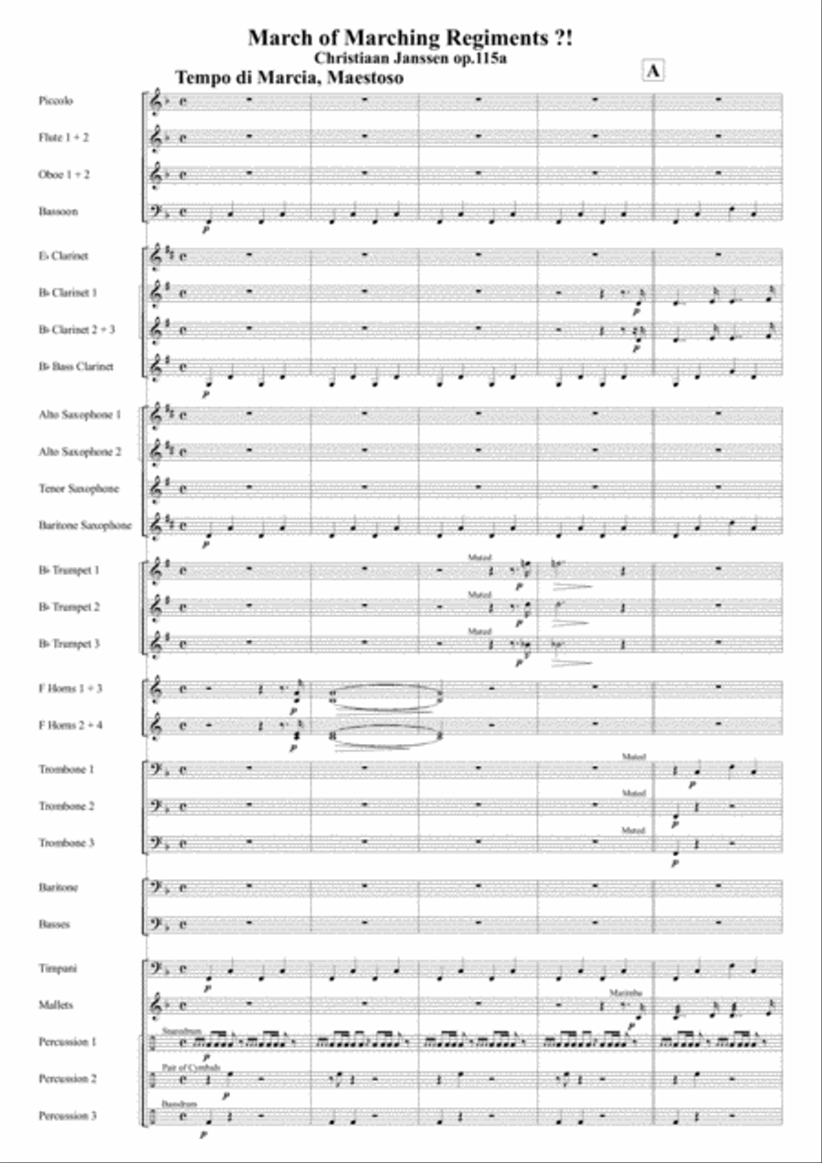 March of Marching Regiments Concert Band scores gallery preview page 2