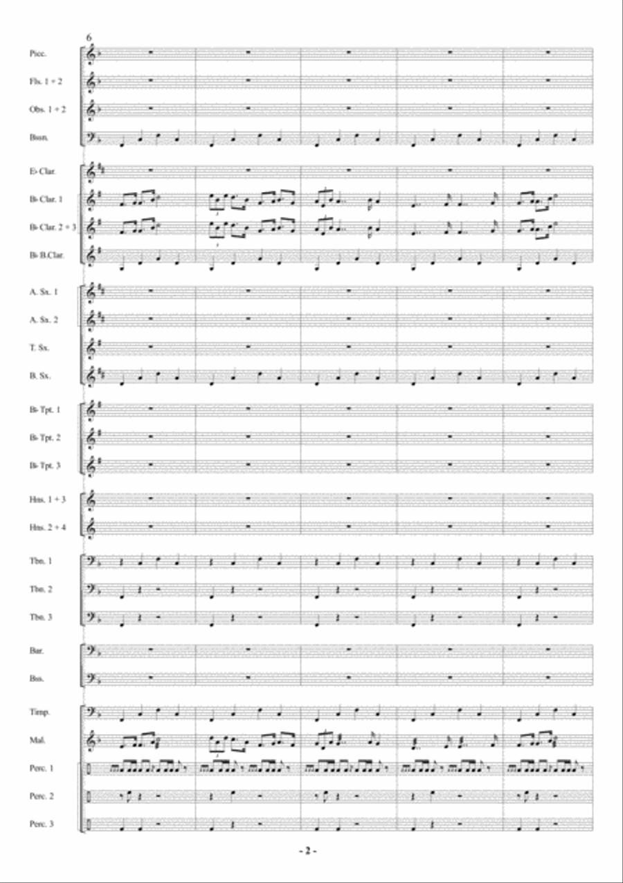 March of Marching Regiments Concert Band scores gallery preview page 3