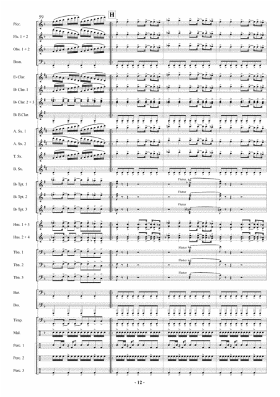 March of Marching Regiments Concert Band scores gallery preview page 13