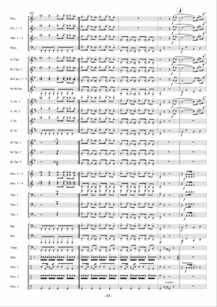 March of Marching Regiments Concert Band scores gallery preview page 14