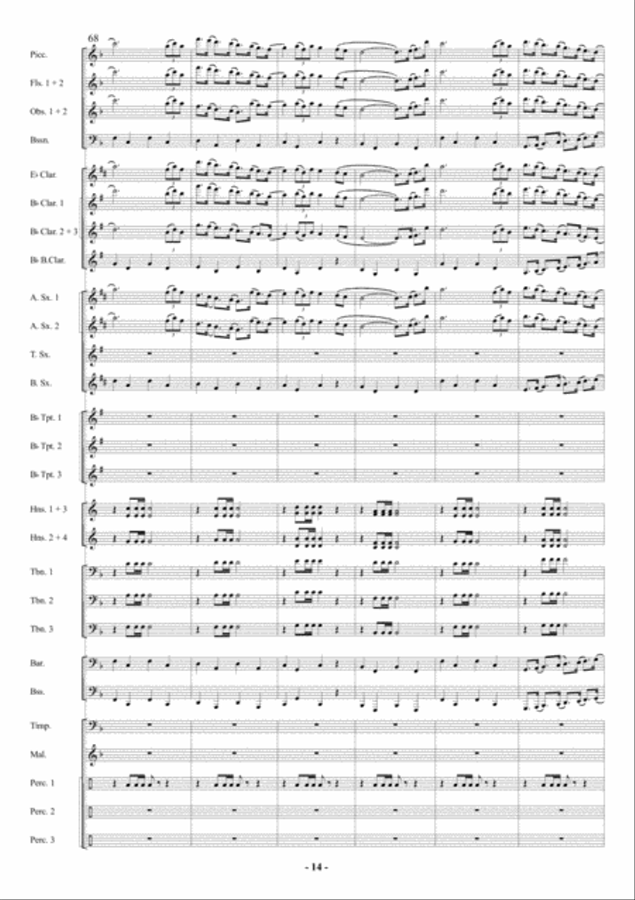 March of Marching Regiments Concert Band scores gallery preview page 15