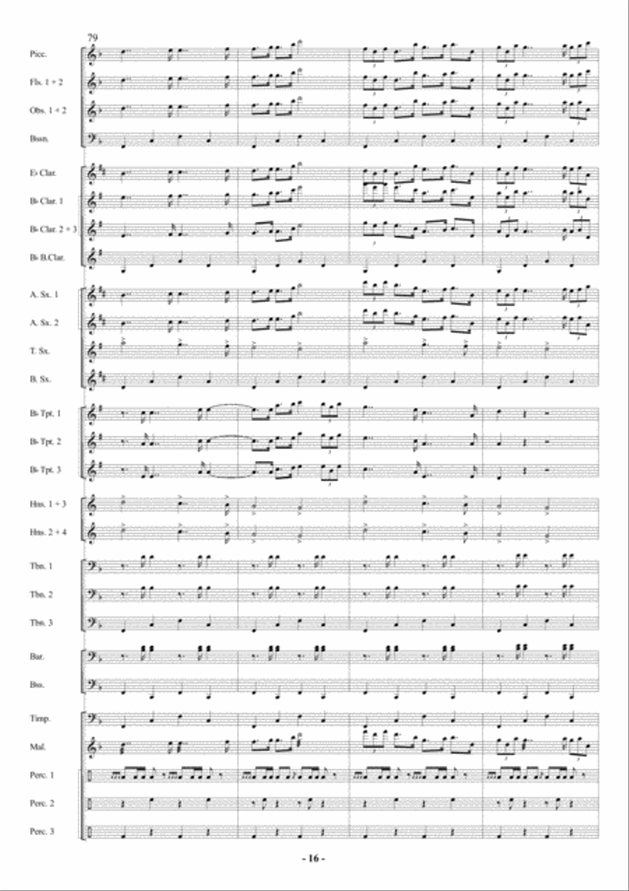 March of Marching Regiments Concert Band scores gallery preview page 17