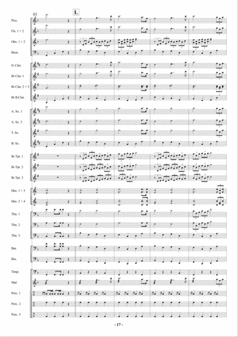 March of Marching Regiments Concert Band scores gallery preview page 18