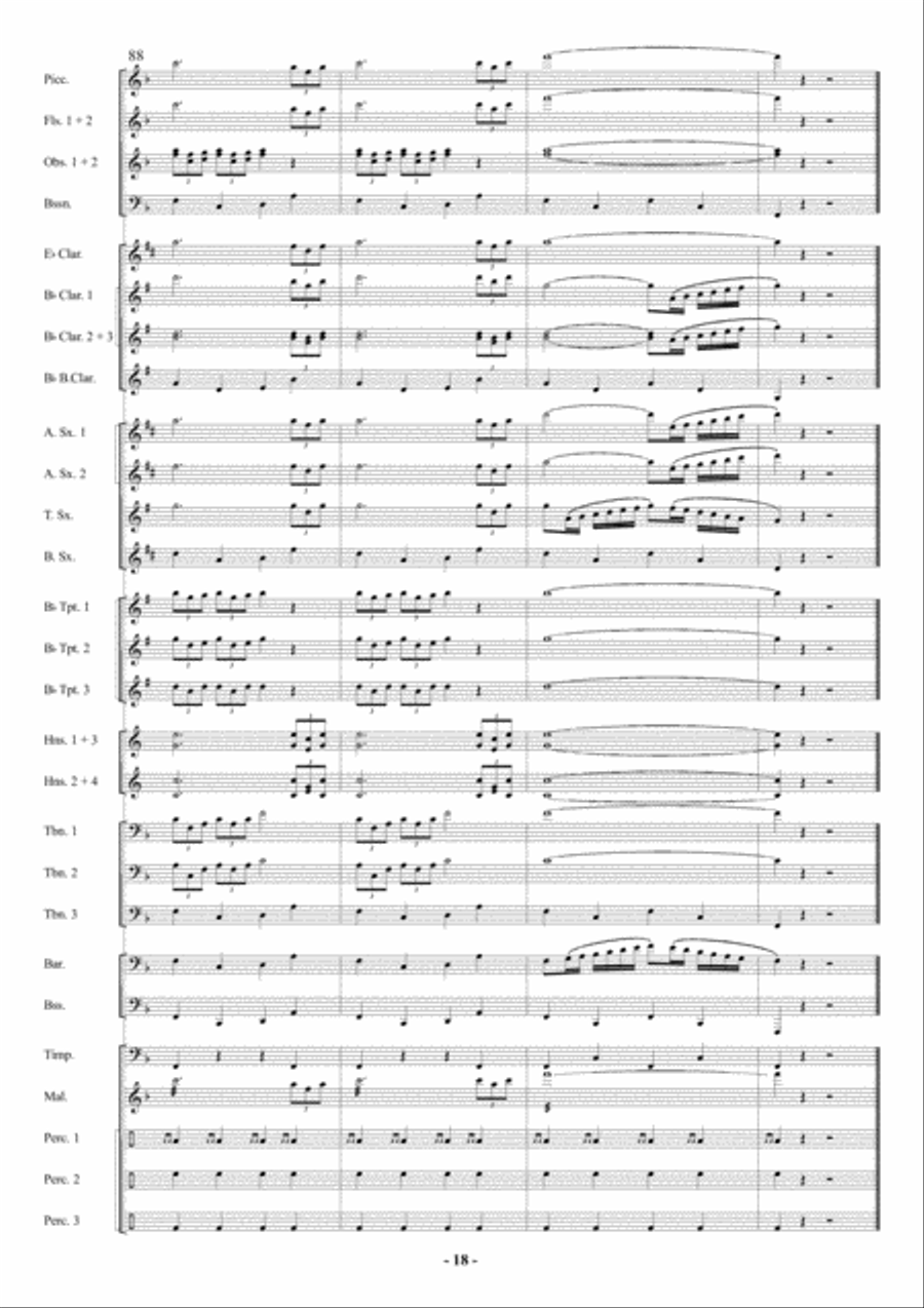 March of Marching Regiments Concert Band scores gallery preview page 19