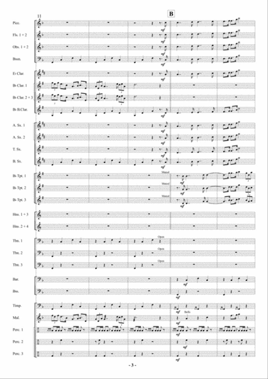 March of Marching Regiments Concert Band scores gallery preview page 4