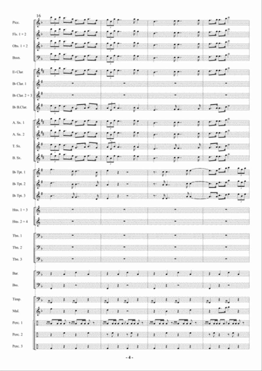 March of Marching Regiments Concert Band scores gallery preview page 5