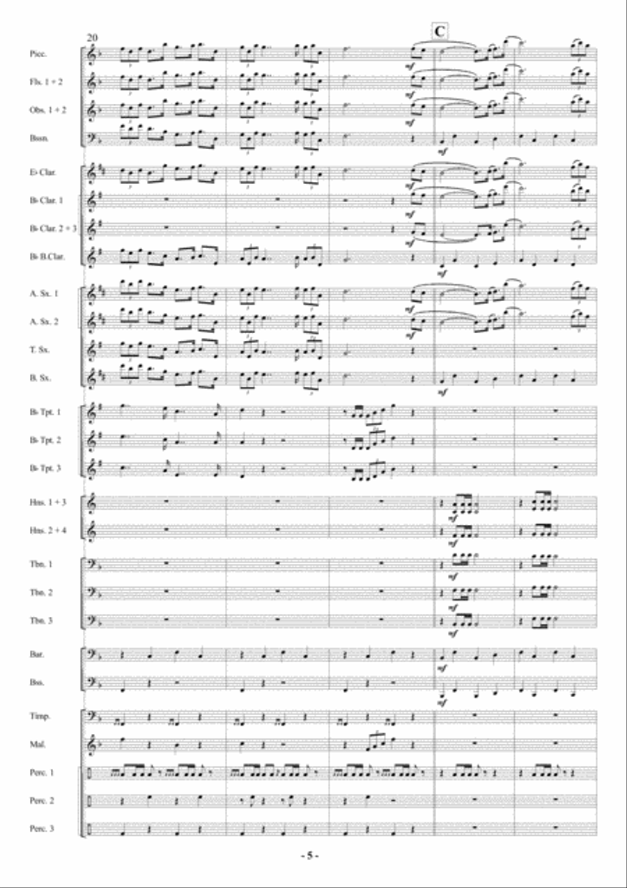 March of Marching Regiments Concert Band scores gallery preview page 6