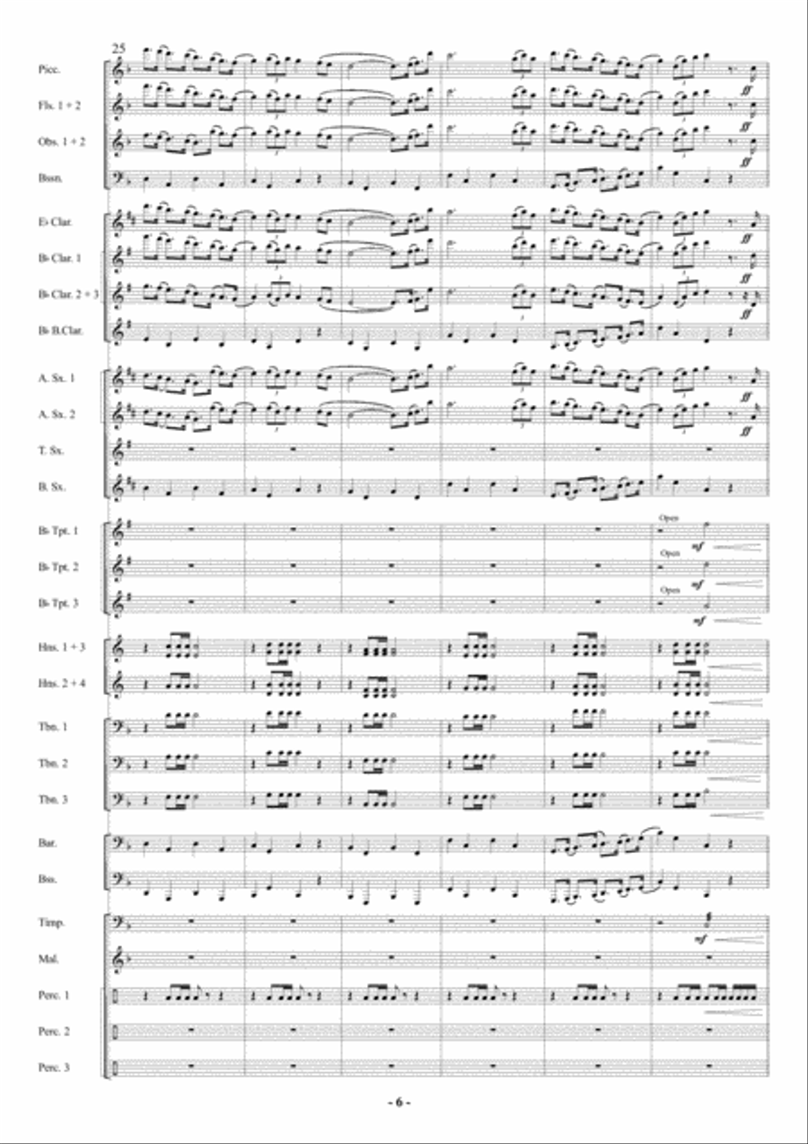 March of Marching Regiments Concert Band scores gallery preview page 7