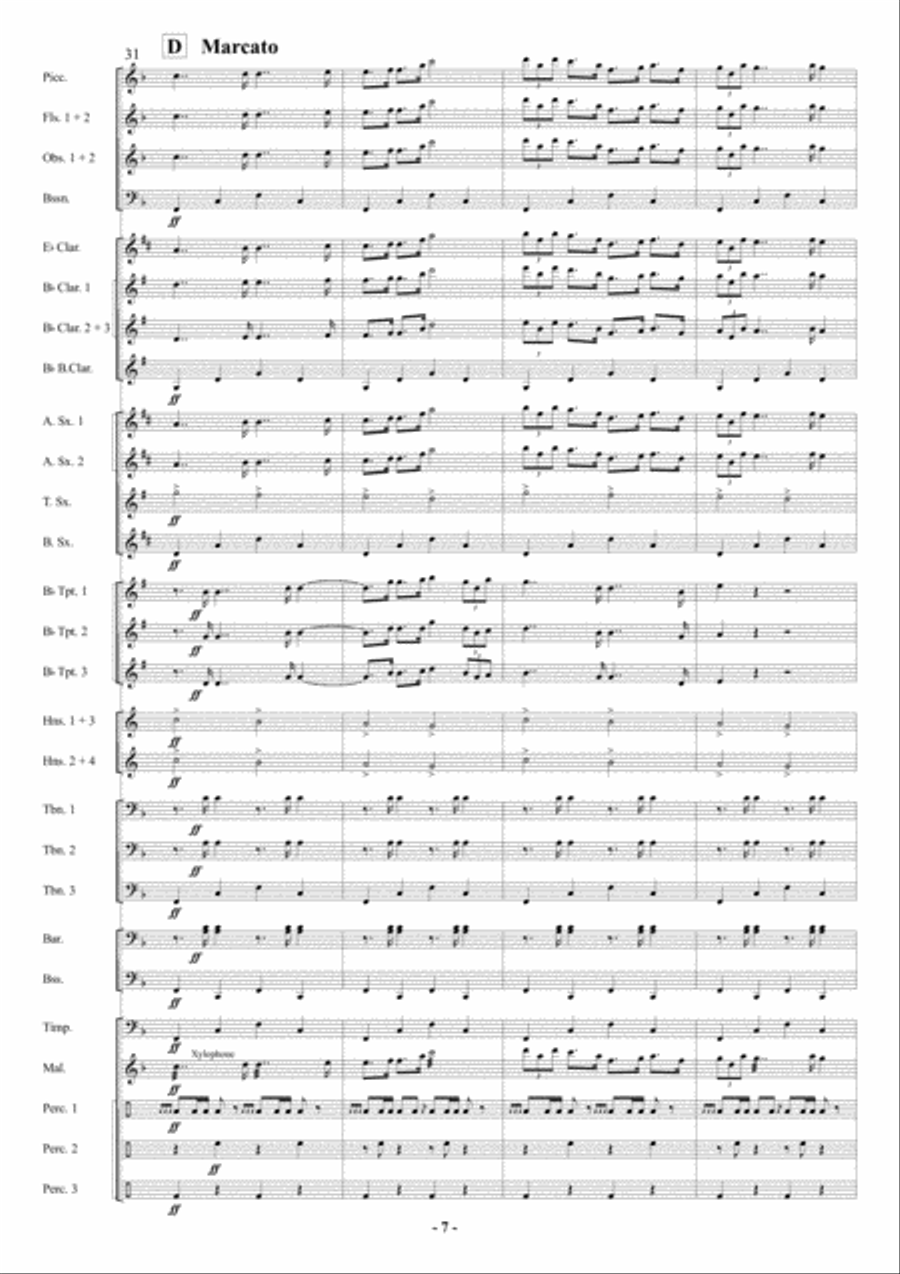 March of Marching Regiments Concert Band scores gallery preview page 8