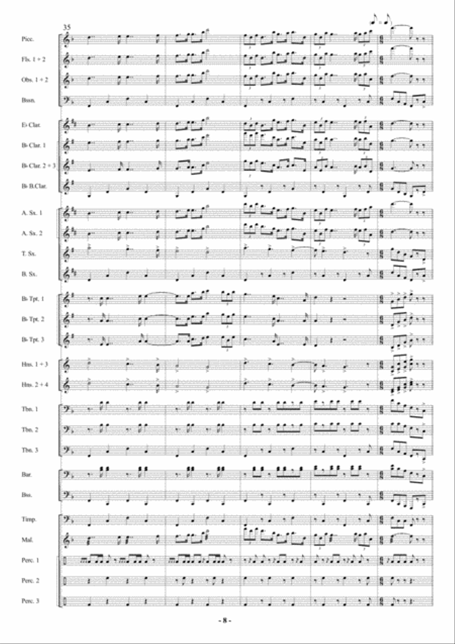 March of Marching Regiments Concert Band scores gallery preview page 9