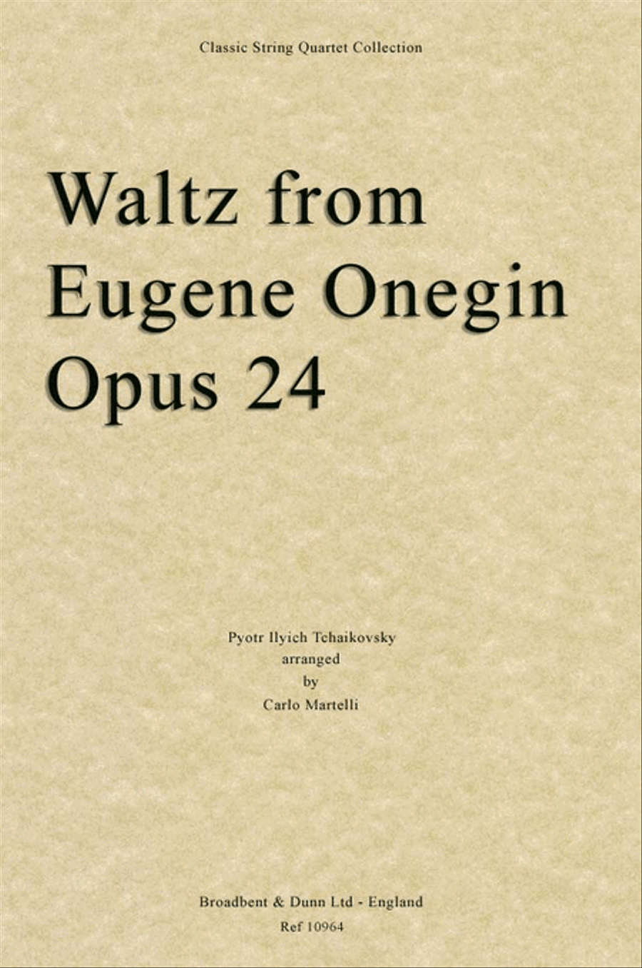 Waltz from Eugene Onegin, Opus 24 String Quartet scores gallery preview page 1