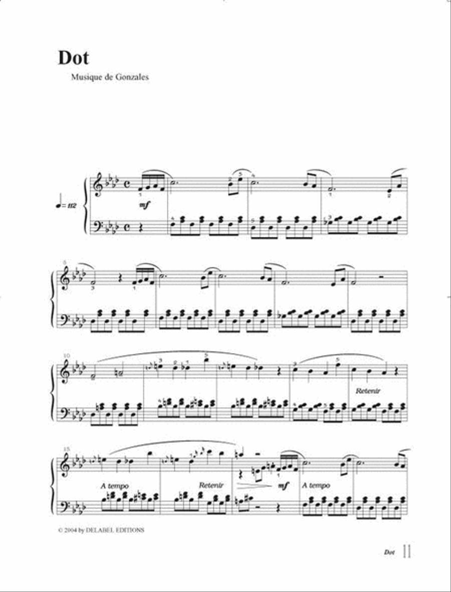 Chilly Gonzales: NoteBook Solo Piano I Volume 1 Piano Solo scores gallery preview page 3