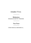Intermedio From Bohemios For Piano