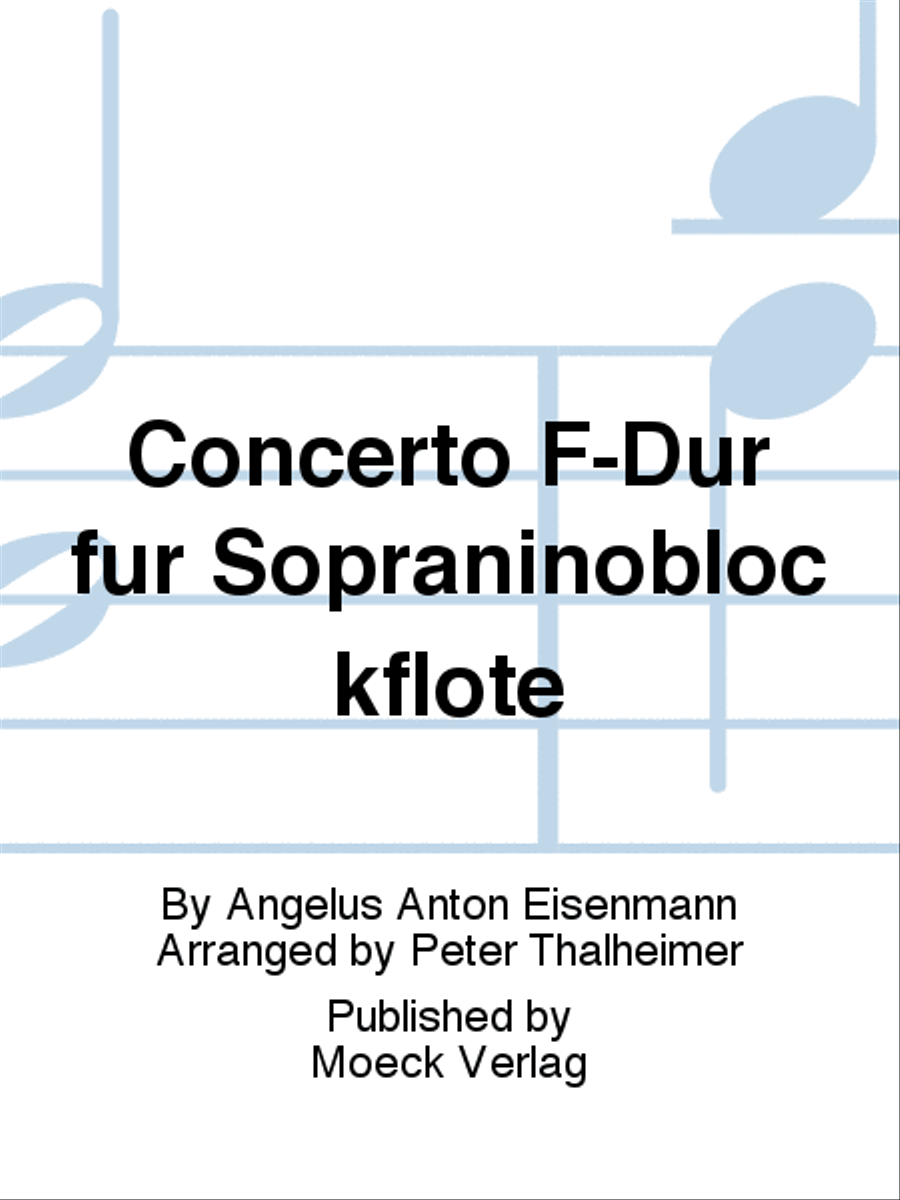 Concerto F-Dur für Sopraninoblockflöte Soprano Recorder scores gallery preview page 1
