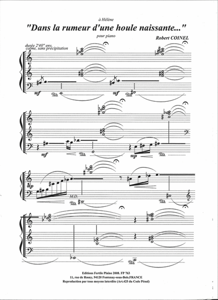 Echos Du Sud Piano Solo scores gallery preview page 1