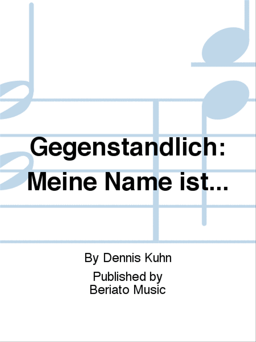 Gegenständlich: Meine Name ist... Set of Parts scores gallery preview page 1