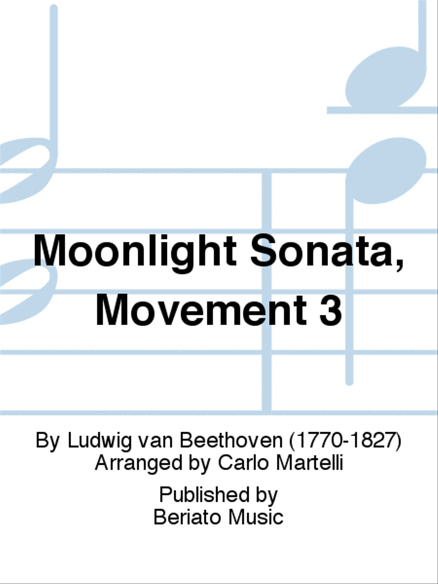 Moonlight Sonata, Movement 3 String Quartet scores gallery preview page 1