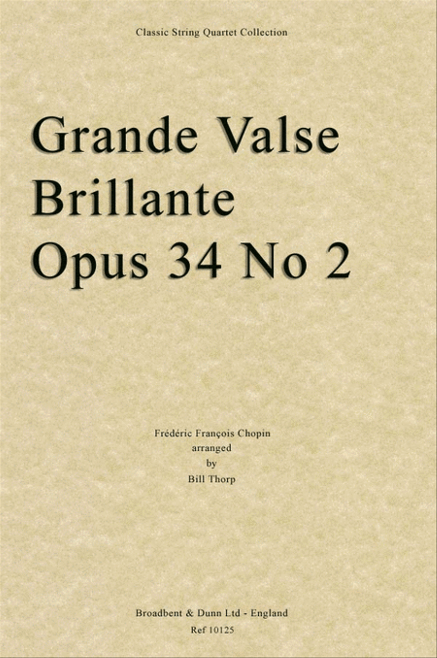 Grande Valse Brillante, Opus 34 No. 2 String Quartet scores gallery preview page 1