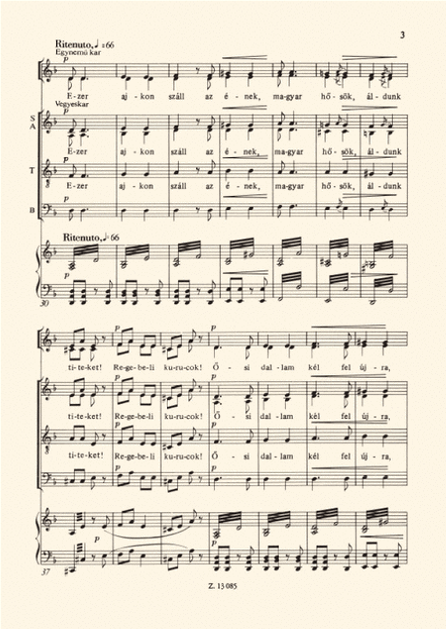 Magyar ünnepi dal Choir scores gallery preview page 3