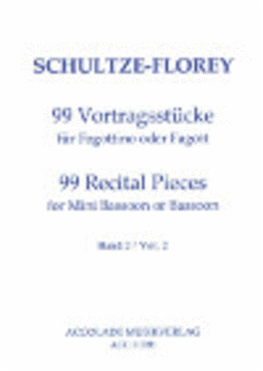 99 Vortragsstücke Band 2 Bassoon Solo scores gallery preview page 1