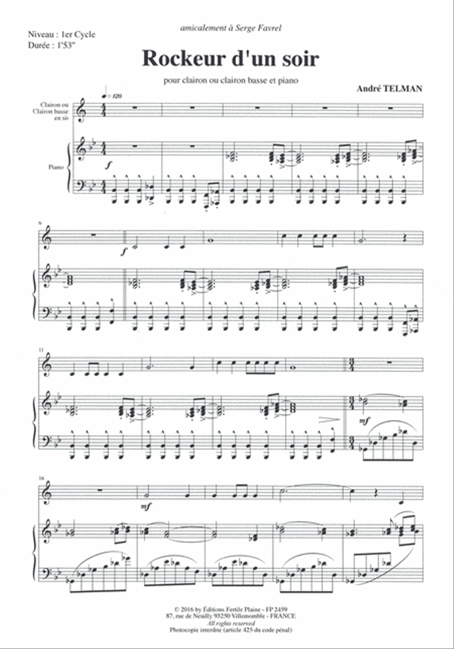 Rockeur D'un Soir Bugle scores gallery preview page 1