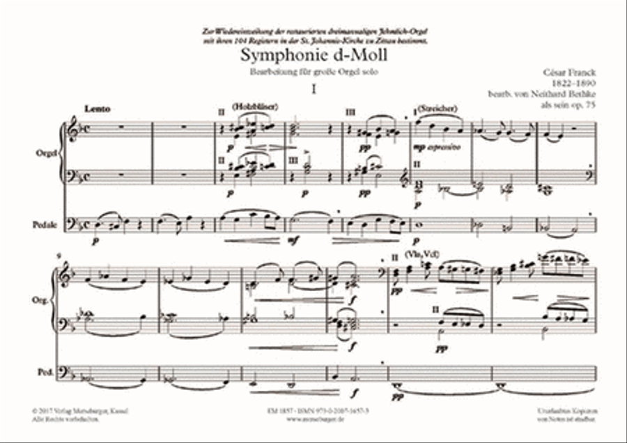 Symphonie D-moll Organ scores gallery preview page 2