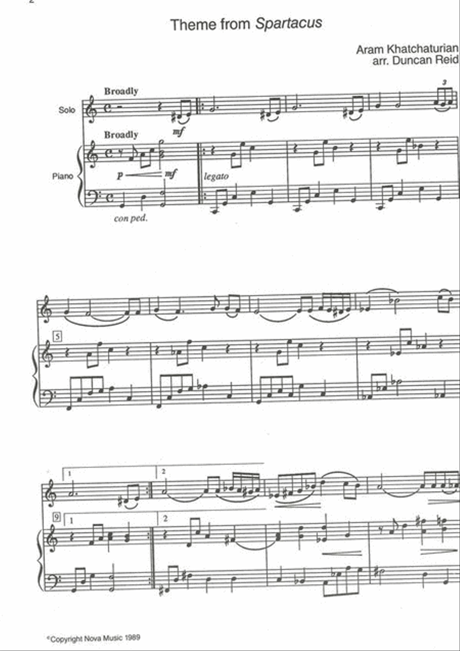 Theme From Spartacus Alto Saxophone scores gallery preview page 2