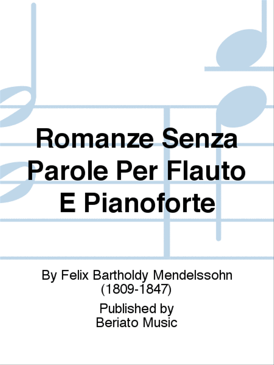 Romanze Senza Parole Per Flauto E Pianoforte Flute Solo scores gallery preview page 1
