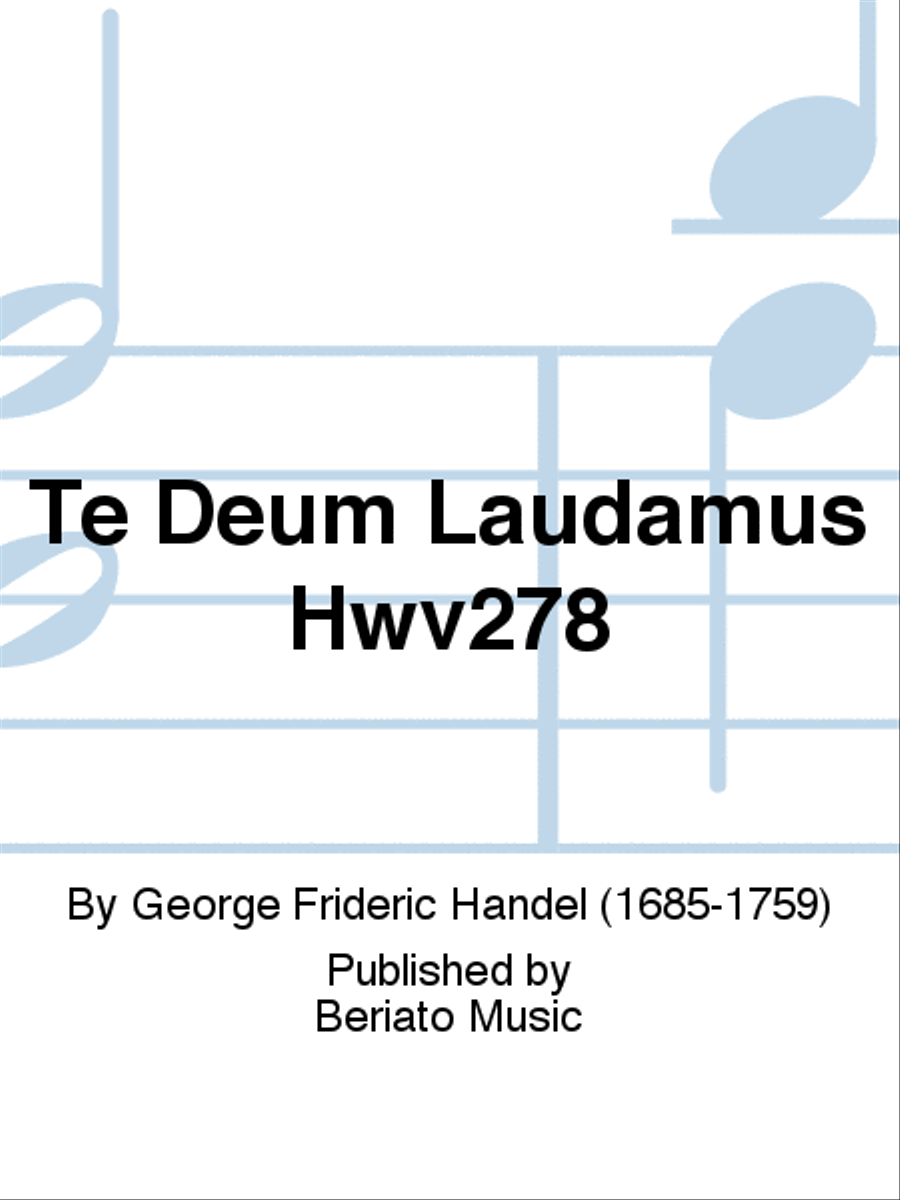 Te Deum Laudamus Hwv278 Choir scores gallery preview page 1