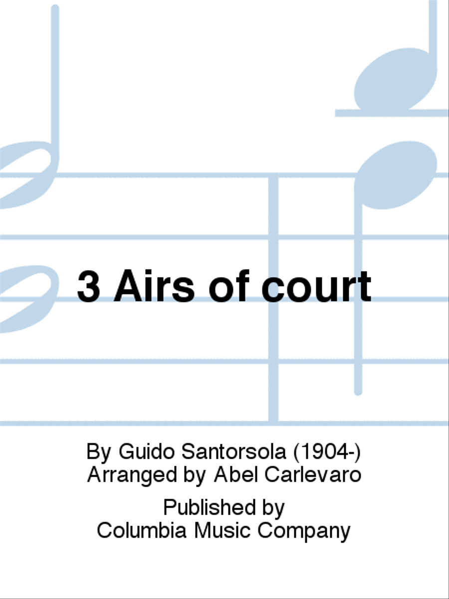 3 Airs of court Guitar scores gallery preview page 1