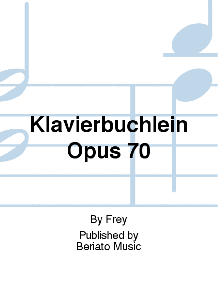 Klavierbuchlein Opus 70 Piano Duet scores gallery preview page 1