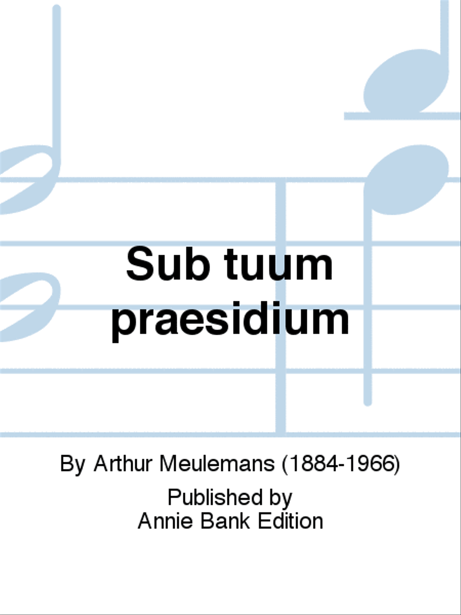Sub tuum praesidium TTBB scores gallery preview page 1