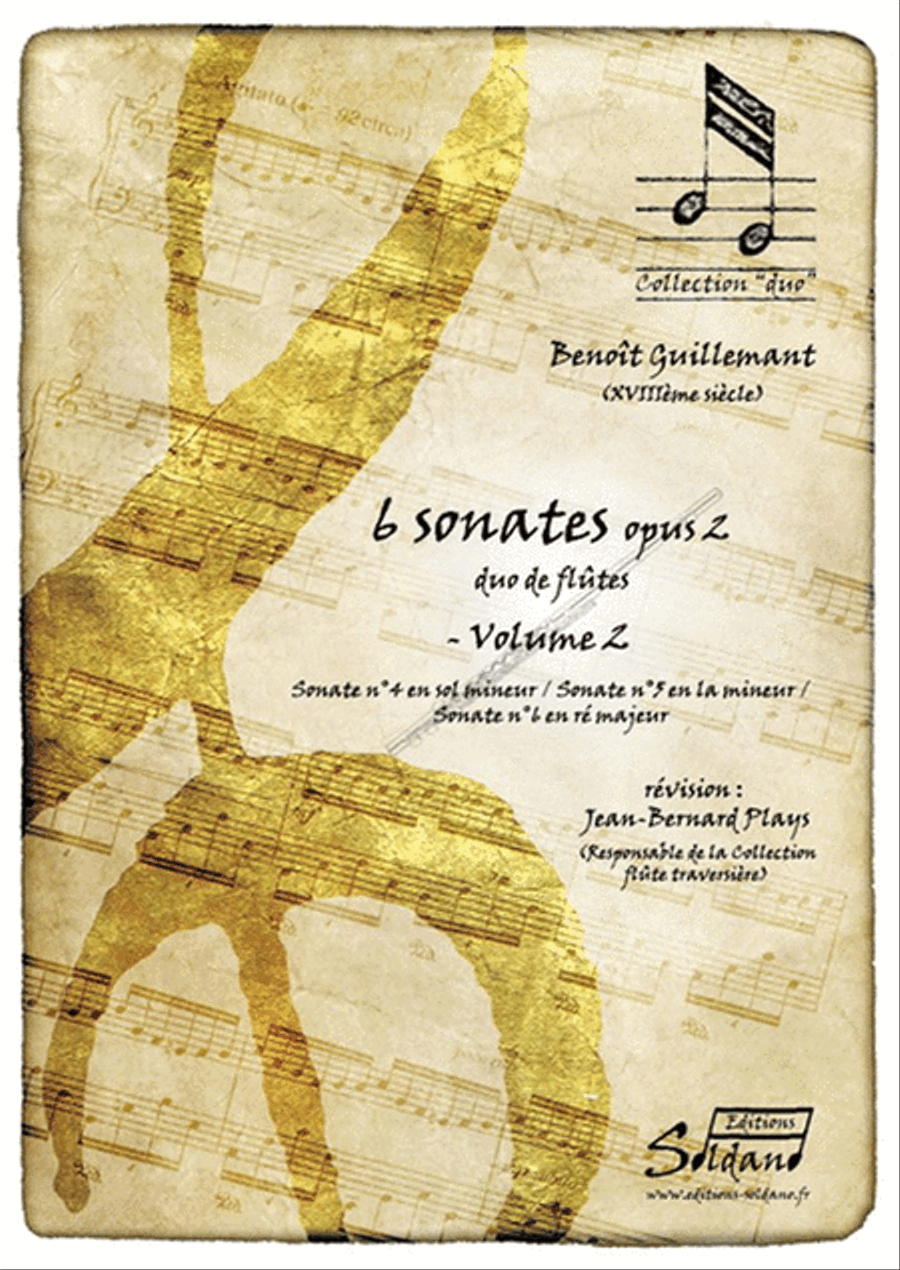 6 Sonates Opus 2- Volume 2 Flute Duet scores gallery preview page 1