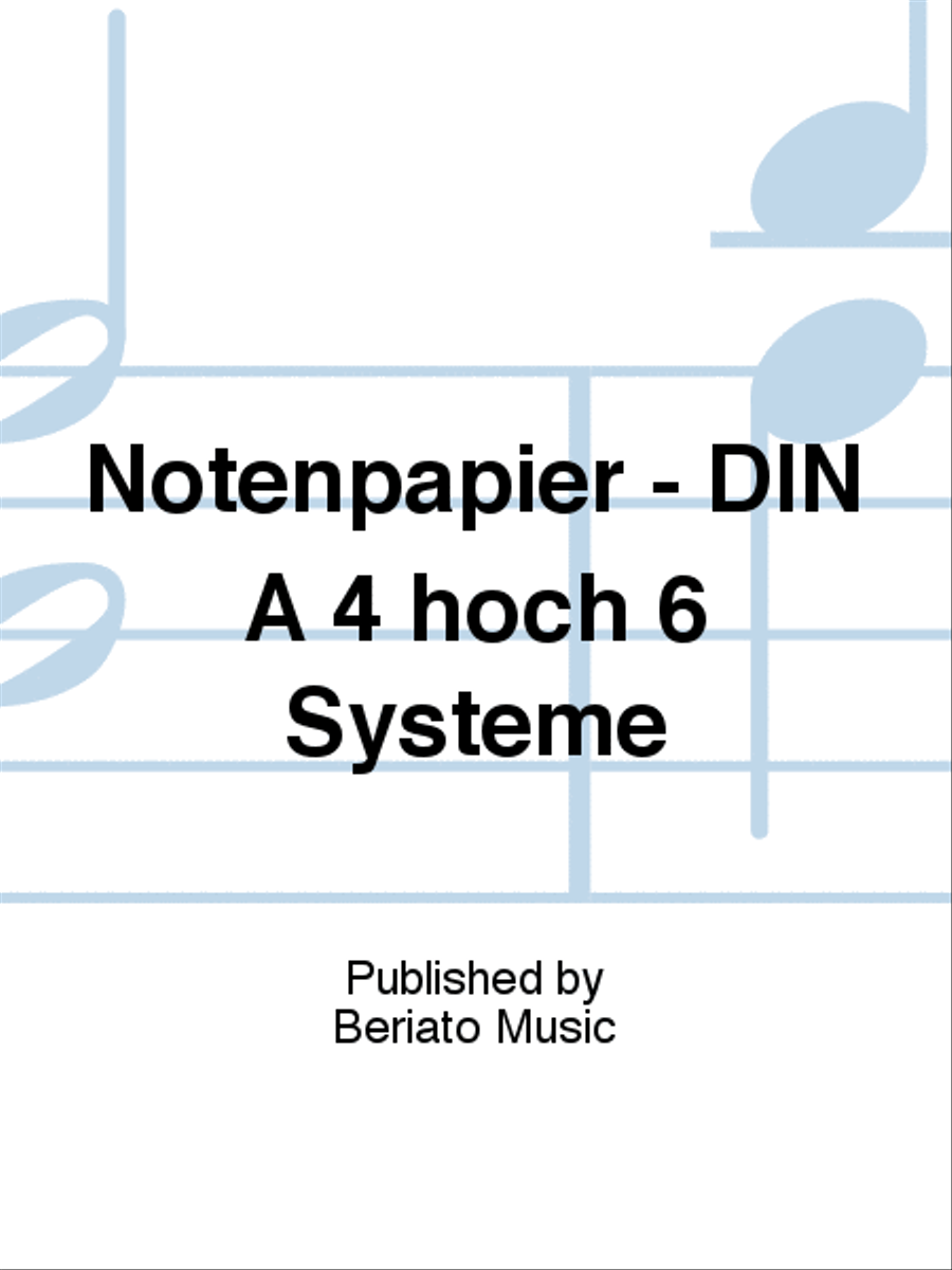 Notenpapier - DIN A 4 hoch 6 Systeme Collection / Songbook scores gallery preview page 1