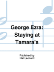 George Ezra: Staying at Tamara's