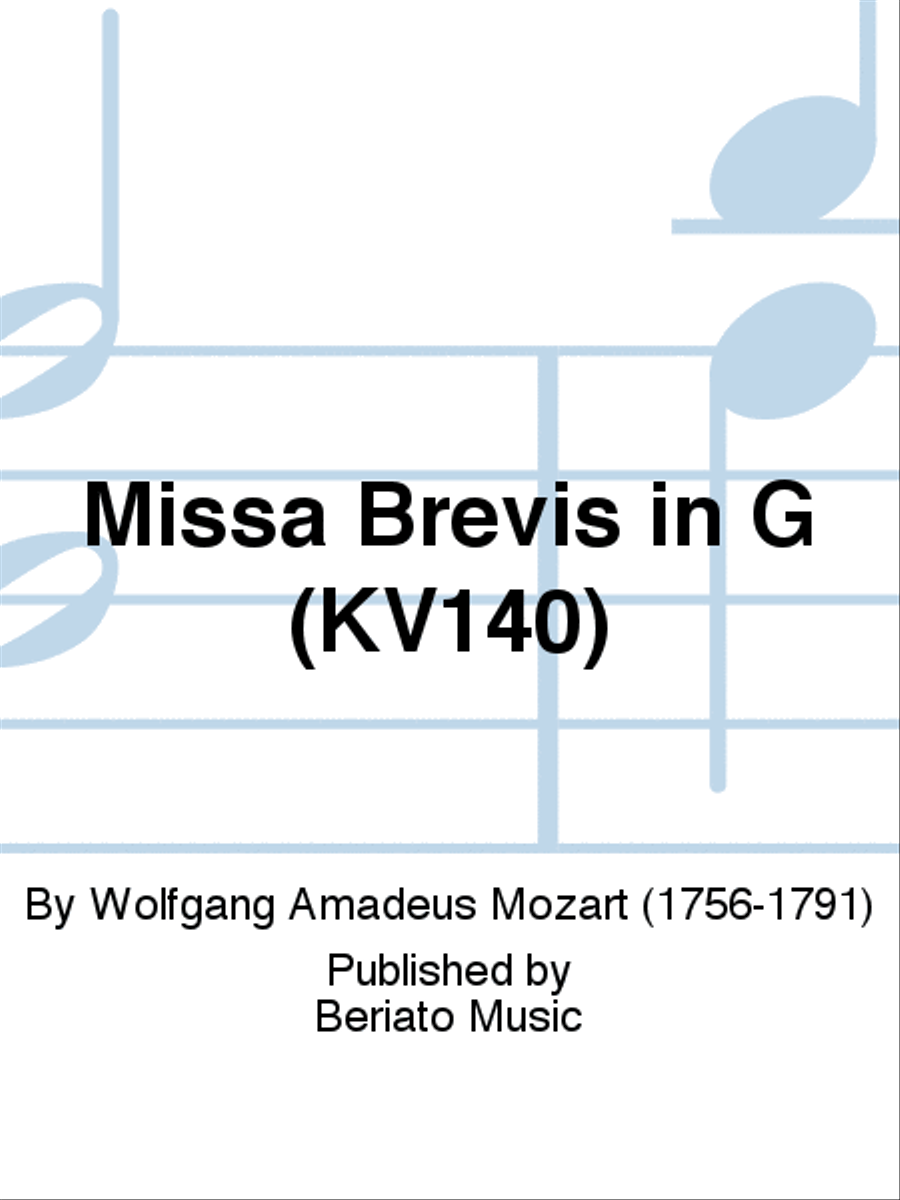 Missa Brevis in G (KV140) Part scores gallery preview page 1
