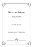 Schubert-Nacht und Träume in A flat Major,for voice and piano