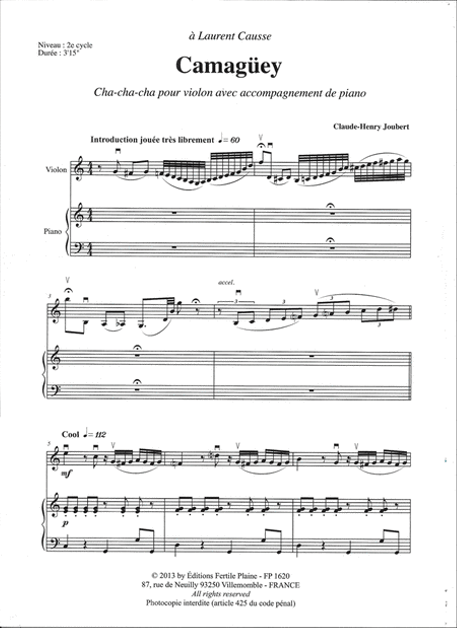 Camagüey Violin Solo scores gallery preview page 1